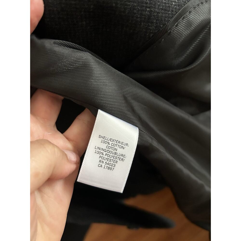 Banana Republic Blazer Mens 44 Gray Cotton 2 Button Slim Fit Sport Coat Jacket - Picture 6 of 13